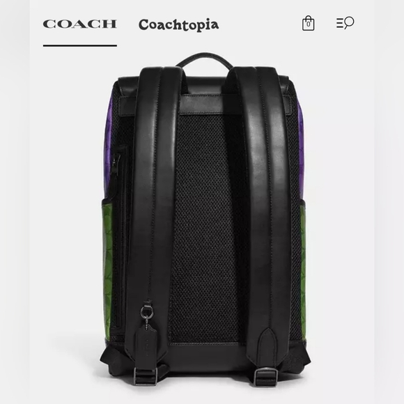 Coach Track Backpack in Signature Colorblock #C9837 - Picture 4 of 15